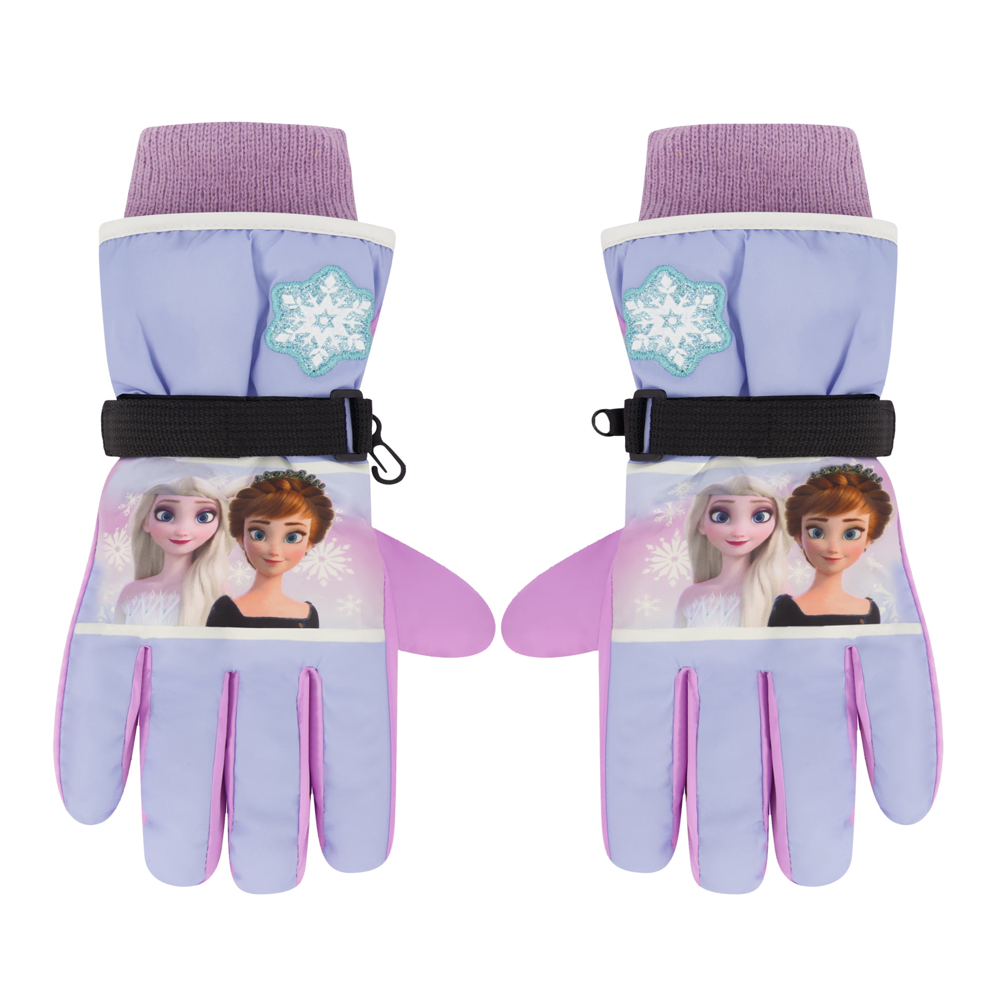 Gloves-Age 4-7 and Mittens Earmuffs Light Blue/Purple Disney Frozen 2 Toddler Winter Hat for Girls Ages 