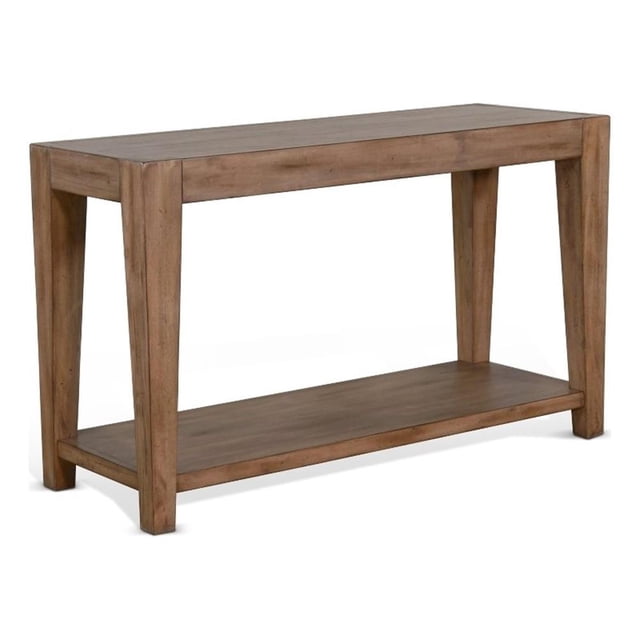 Yael Sofa Table- Tapered Legs- 50 Inch Rectangular Top- Light Brown