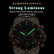 Poedagar Watch for Man Luxury Chronograph Men Watch Stainless Steel Quartz Male Watches