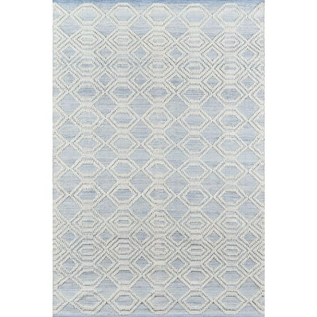 Momeni Geometric Contemporary Area Rugs  Blue 3' x 5'