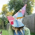 thumbnail image 2 of Jollup The Quilted Witch Hat, Handcrafted Folk Art Vintage Halloween Hat, Prairie Patchwork Costume Headpiece, 2 of 12