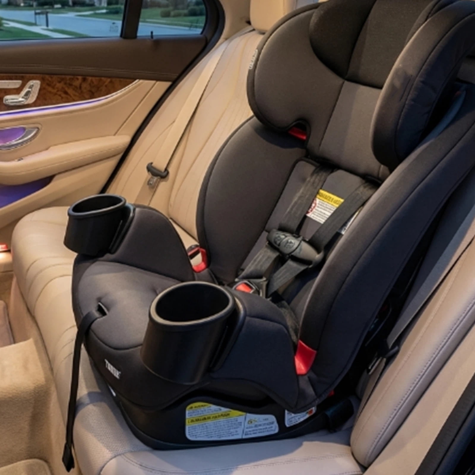 Large Cup Holder for Graco Triride 3 in 1 Car Seat, Car Seat Drink Holder, Extra Capacity Cup Holder Attachment for Travel Use