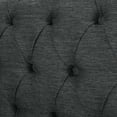 thumbnail image 6 of GDF Studio Adetokunbo Chesterfield Tufted 3 Seater Sofa, Charcoal Fabric and Dark Brown, 6 of 8