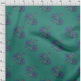 thumbnail image 4 of oneOone Cotton Poplin Twill Dusty Teal Green Fabric Leaves & Clover Quilting Supplies Print Sewing Fabric By The Yard 56 Inch Wide, 4 of 6