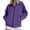 Purple, variant on Cmfcve Outdoor Hiking Windbreaker for Women Stand Collar Zip Up Jacket Water Resistant Long Sleeve Loose Fit Casual Outerwear with Pockets