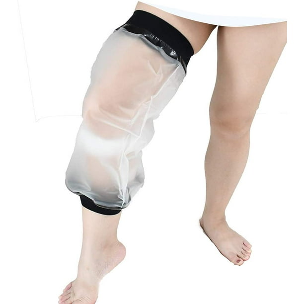 Knee Cast Cover for Shower, Waterproof TPU Shower Bandage and Cast Protector for Knee