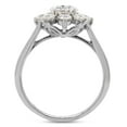 thumbnail image 4 of 1 1/2 ct. t.w Center 6MM Round Cut Lab Created Moissanite Diamond Halo Flower Engagement Ring For Women In 14K White Gold Over Sterling Silver(G-H Color,VVS1 Clarity, 1.50 Cttw)-8, 4 of 7