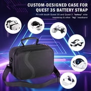 Large Carrying Case for Meta Quest 3/ Quest 3S with Battery Strap, for BOBOVR S3 PRO Elite Head Strap, VR Storage Bag for Oculus Quest 3 Headset, Quest 3S Controllers, Adapter and Other Accessories