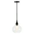 thumbnail image 4 of Evelyn&Zoe 9" Matte Black Metal/Glass Pendant, 4 of 7