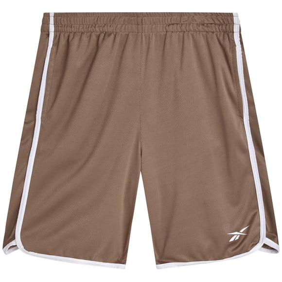 Shorts de básquet para niño Reebok talla 14-16, topo y blanco