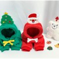 thumbnail image 2 of Linda ropa navideña para perros pequeños, sudaderas con capucha, ropa cálida de vellón para mascotas, traje de chaqueta para cachorros, gatos, chihuahua francés para invierno y otoño, 2 of 4