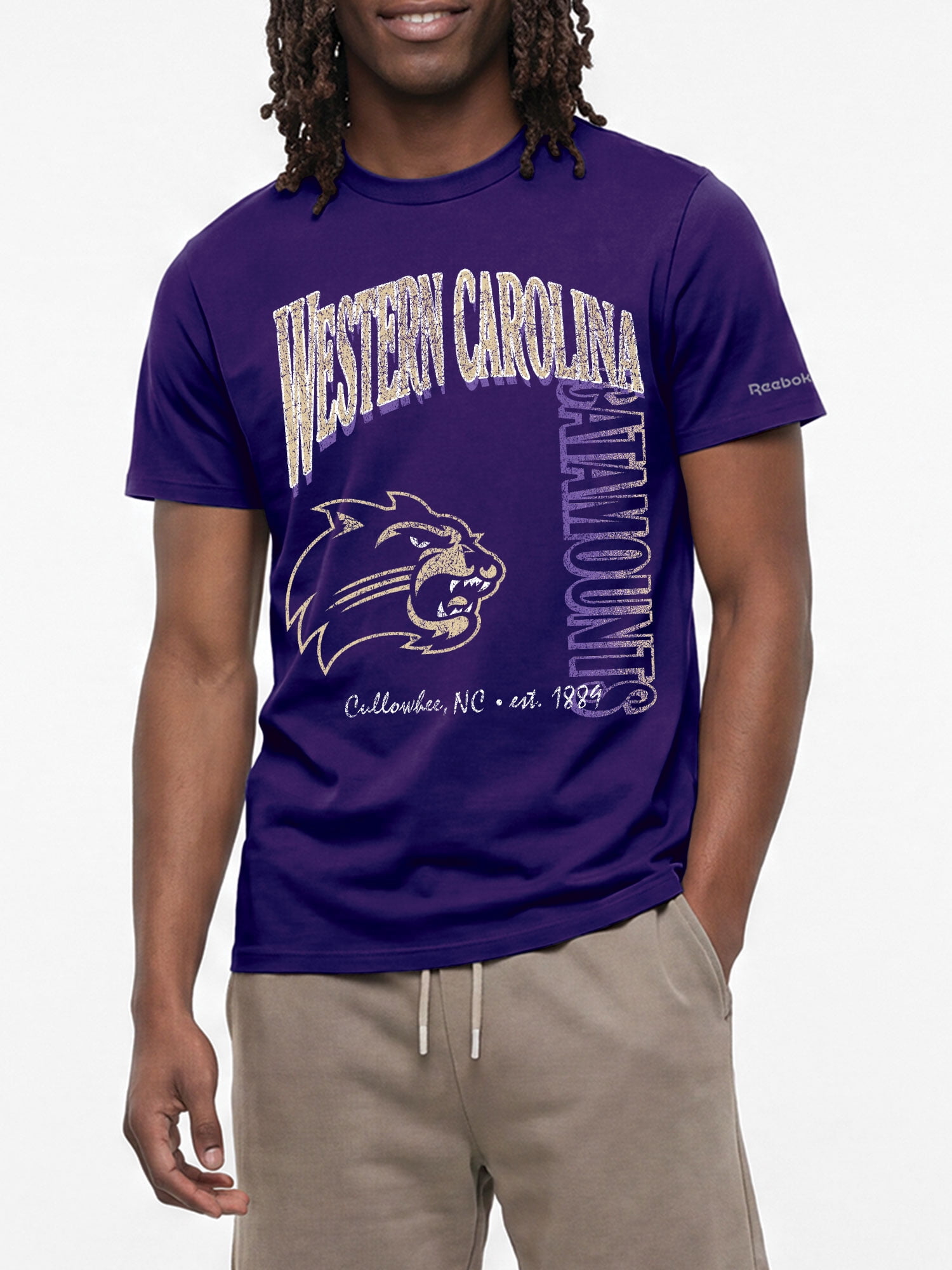 Western Carolina Catamounts Reebok Mens Crew Neck Short Sleeve T-Shirt