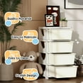 thumbnail image 3 of Resenkos Kids 30" 4-Tier Storage Unit Dresser Tower - With 4 Drawers, Cream White, 3 of 7
