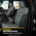 thumbnail image 3 of CAT Gray & Black Seat Covers For Cars, Trucks, & SUV - Set of (2) MeshFlex Car Seat Cover Front Seat Protectors - Airbag Compatible Seat Covers for SUV Interior Covers & Seat Cover Accessories, 3 of 5