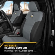 CAT Gray & Black Seat Covers For Cars, Trucks, SUV - Set of (2) MeshFlex Car Seat Cover Front Seat Protectors - Airbag Compatible Seat Covers for SUV Interior Covers & Seat Cover Accessories