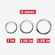 Key Smart 5039908 Stainless Steel Key Ring, Silver