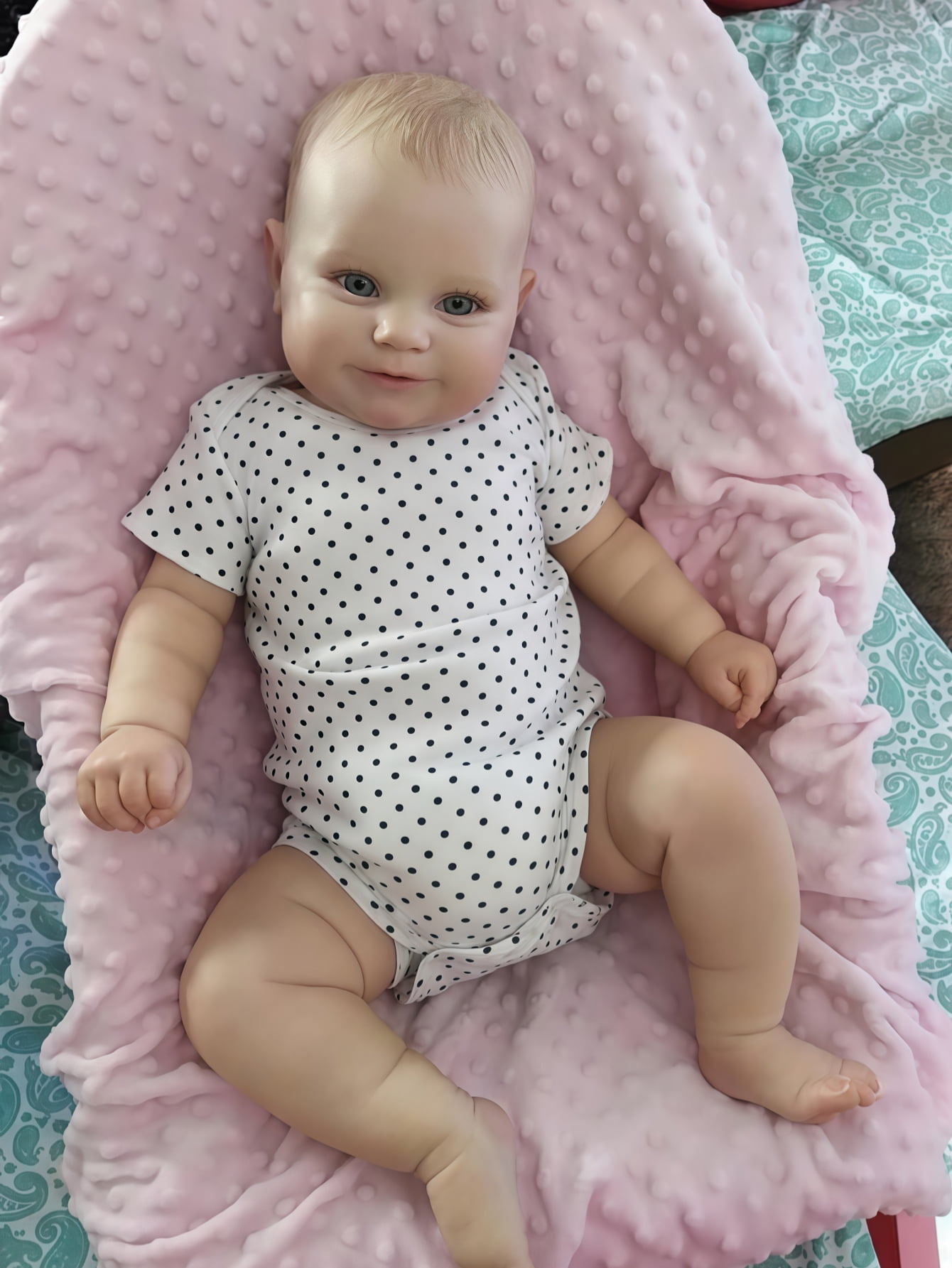 20 Inch Handmade Lifelike Reborn Doll - High Detail Vinyl Girl Baby Doll with Realistic Skin Texture - Gift for Kids Age 3+