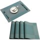thumbnail image 1 of Mantel individual de vinilo tejido azul cruzado, antideslizante, aislante, lavable, juego de 4, 1 of 5