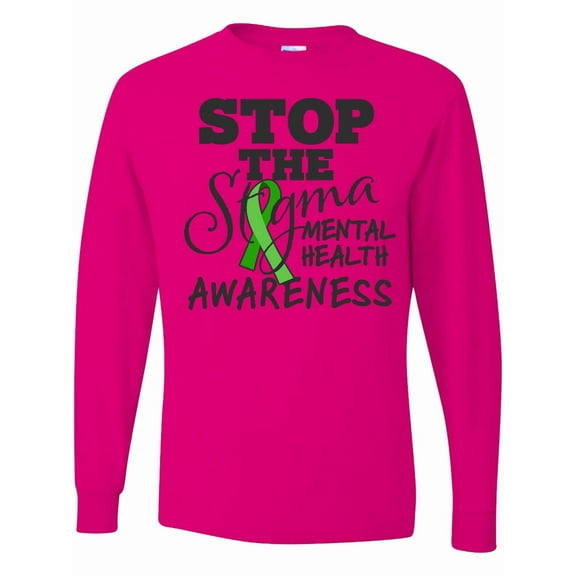 Inktastic Mental Health Awareness Stop the Stigma Long Sleeve T-Shirt