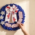 thumbnail image 5 of Independence Day Red White Blue Flag Fabric Foam Floral Wreath, Door Hanging Decor for 4th of July, 5 of 6