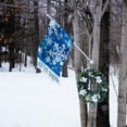 thumbnail image 4 of Let it Snow Winter Snowflakes House Flag Outdoor Yard Flag 28" x 40", 4 of 6