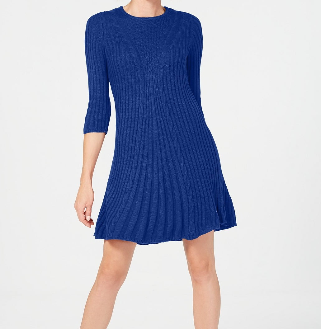 petite cable knit dress