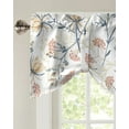 thumbnail image 2 of Snow Lotus Branches Leaves Flower Plant Window Valance Curtain Kitchen Cafe Short Curtains Living Room Tie-Up Valance Curtain, 2 of 6