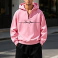 thumbnail image 2 of Men's Zip Up Hoodie Solid Color Long Sleeved Sweatshirt with Front Pockets Casual Basic Pullover, 2 of 3