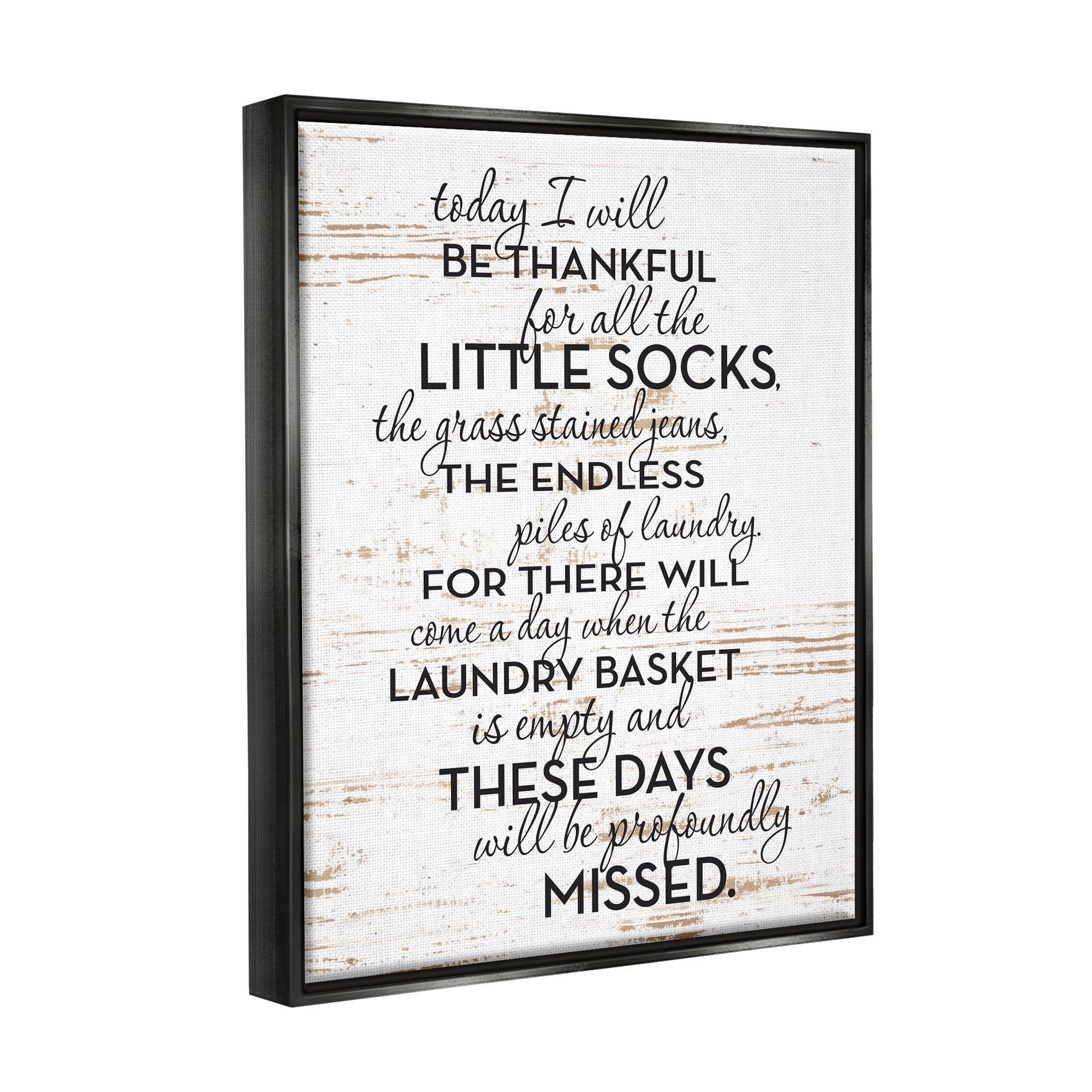 Stupell Industries Rustic Parenthood Phrase Inspirational Painting Black Floater Framed Canvas Art Print Wall Art, 25 x 31