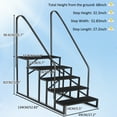 thumbnail image 6 of BAYUELSWU RV Steps with 2 Handrail, 5 Steps Ladder Hot Tub Steps, Anti-slip RV Stairs, Portable Stairs Steps for RV, Heavy Duty Steel Mobile Home Stairs for Reaching and Getting High, 6 of 7