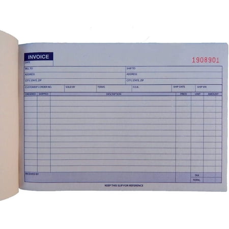 10 Carbonless Invoice Receipt Record 2 Part 50 Sets Duplicate Receipt Copy