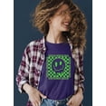 thumbnail image 2 of Keep Smiling Drip Face Crop Tee Women's -SelectDesign Designs, 2 of 4