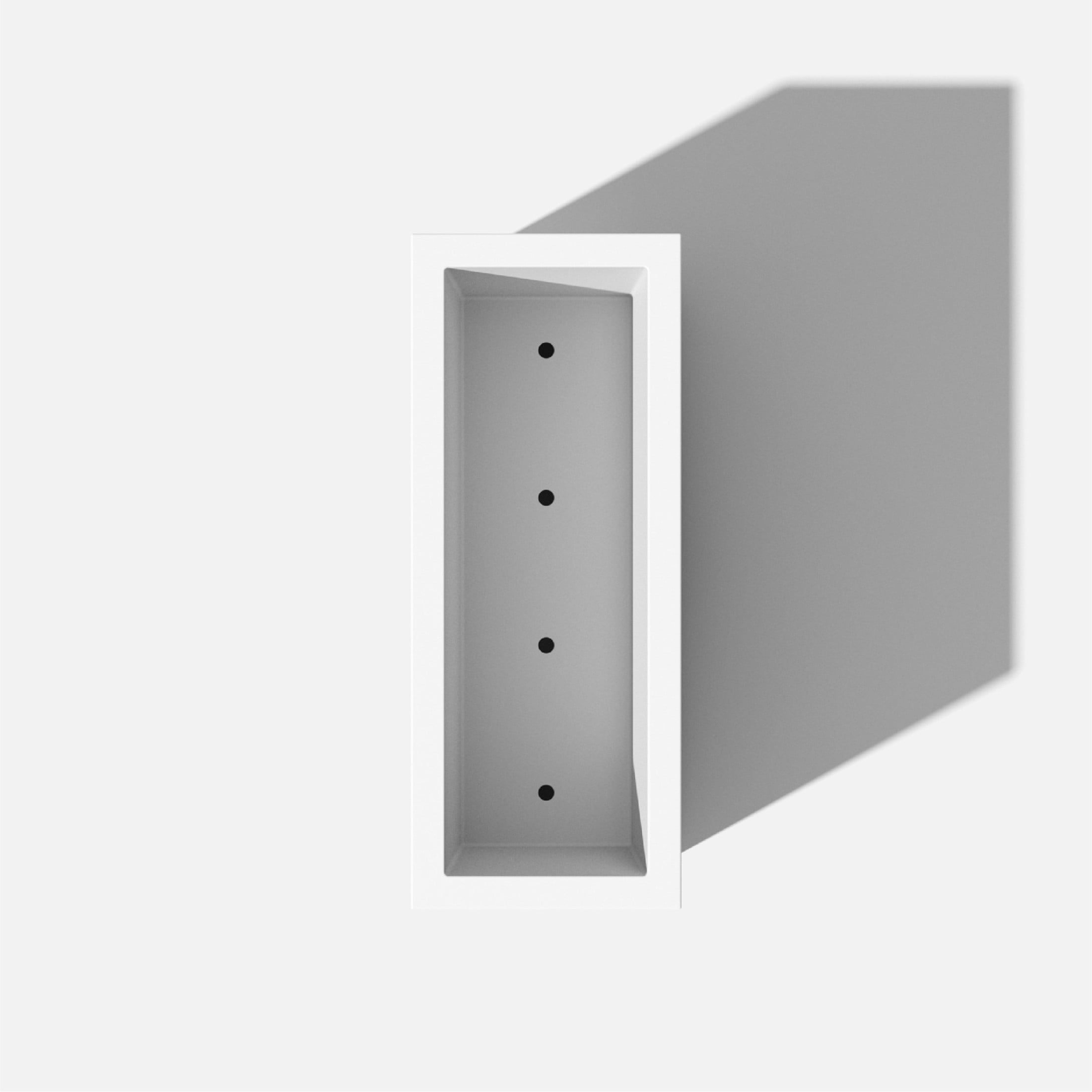 Veradek Block Series Span Short 24" Plastic Planter - White