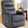 thumbnail image 2 of Pemberly Row Transitional 34.5"W Fabric Swivel Glider Recliner in Capri Charcoal, 2 of 6