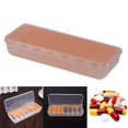 thumbnail image 1 of 5 uds., caja grande portátil de viaje para medicamentos de 7 días, contenedor para tabletas (naranja), 1 of 6