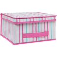 thumbnail image 2 of Laura Ashley  Kids Medium Collapsible Storage Box in Painterly Pink Stripe, 2 of 3
