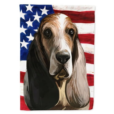Carolines Treasures CK6717CHF Southern Hound Dog American Canvas House Size outdoor-flags, Multicolor