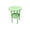 #002-Green, variant on Flower Shape Small End Table, 2 Tier Modern Coffee Table with Lower Shelf, Plastic Small Bedside Nightstand for Living Room Bedroom Balcony Indoor Outdoor, #002-Green