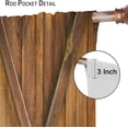 thumbnail image 6 of Rustic Curtains for Bedroom, Old Barn Door Wooden Board Living Room Curtains, Rural Hardwood Farmhouse Western Retro Drapes 2 Panel Sets,42x54 Inch, 6 of 6