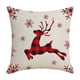 thumbnail image 2 of Fundas de Cojín Navideñas de 45X45 Cm con Estampado de Copos de Nieve y Ciervos En Rojo y Blanco. Fundas Decorativas para Cojines Decorativos Del Hogar, Sofá, Cama o Coche., 2 of 6