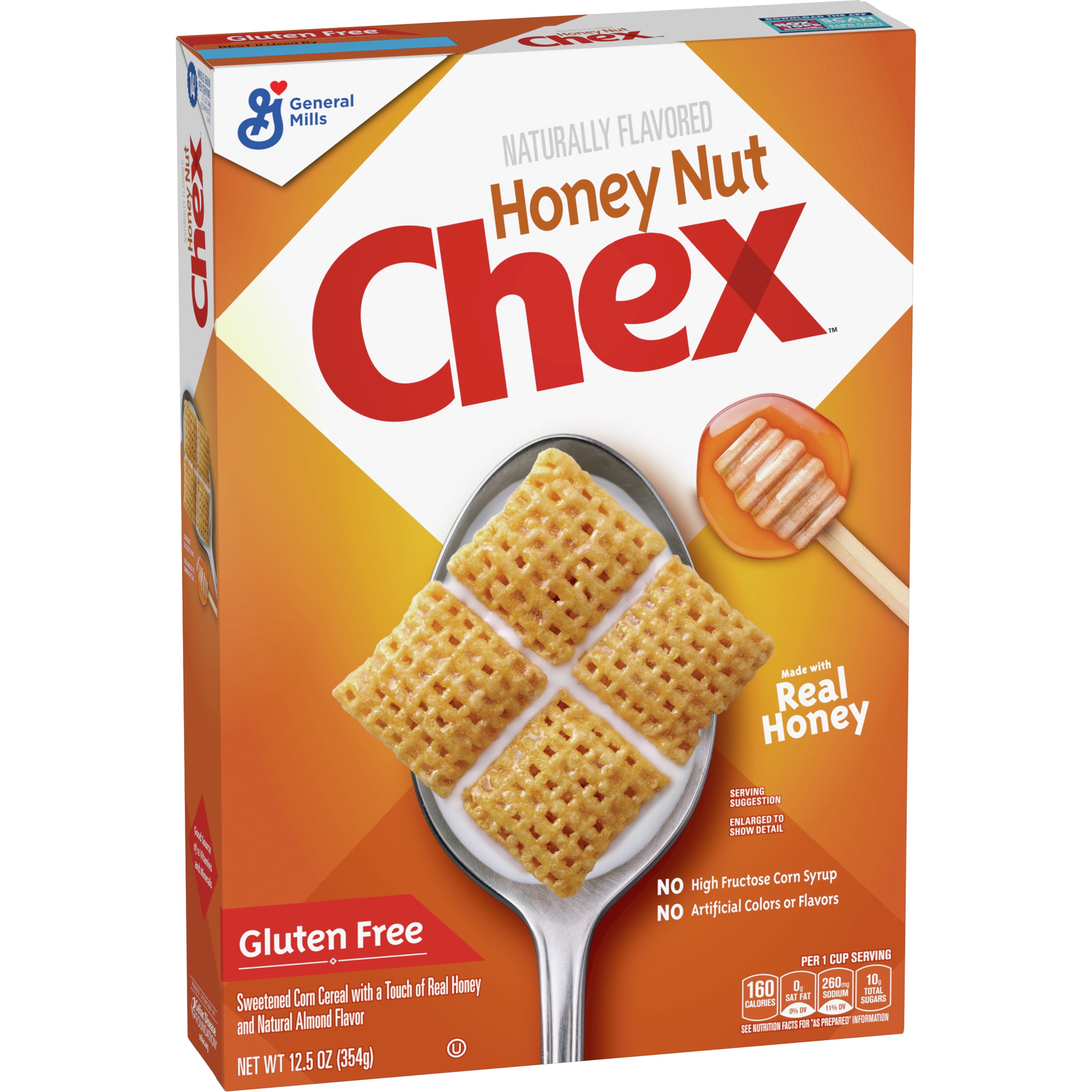 Honey Nut Chex Cereal, Gluten Free Breakfast Cereal, Made with Whole