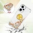 thumbnail image 5 of Glitter Clear Sparkly Bling Case for Xiaomi Poco F5, Flowing Liquid Quicksand Cover with Diamond Ring Holder Case for Xiaomi Redmi Note 12 Turbo/Poco F5  Gold, 5 of 14