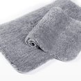 thumbnail image 1 of Alfombra de baño Walensee Shaggy de 2 piezas, 50 x 80 cm, color gris, 1 of 8