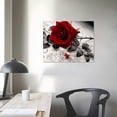 thumbnail image 3 of Nawypu  Red Rose Canvas Wall Art for Bedroom Decor,Red and Black Wall Decor Floral Artwork Flower Painting Picture for Bathroom Wall Decoration Ready to Hang, 3 of 4