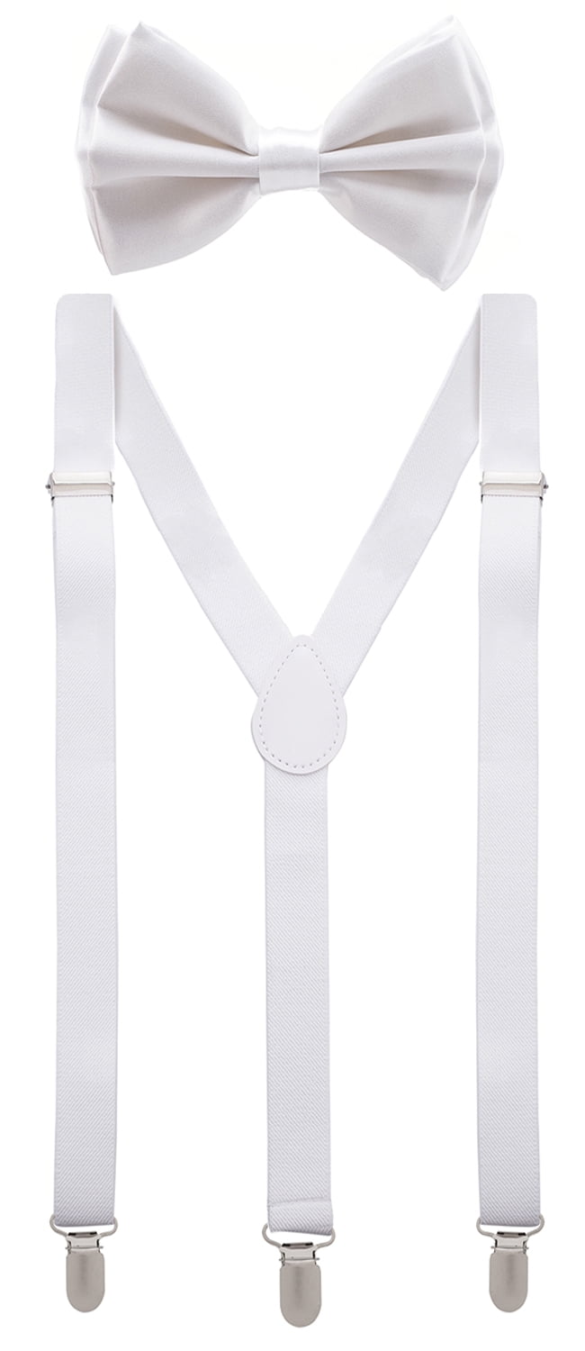 mens bow tie and suspender set