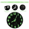 thumbnail image 2 of Shisuyan Creative Silent Wooden Round Wall Clock Luminous Clock Quartz Clock No Battery, 2 of 8