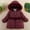 08Red, variant on Hicidod Girls Winter Jacket Thickened Hooded Fashion Kids Down Coats Long Sleeve Zipper Comfortable Warm Coat Cotton Jackets