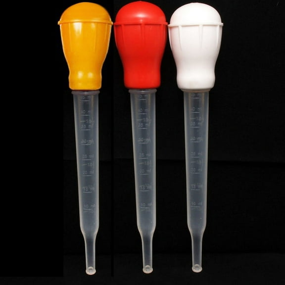 3Pack Kitchen Gadgets 30ml Meat Baster Kitchen Utensil For Turkey Beef Pork Roasting Chicken Random Color