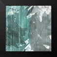 thumbnail image 2 of Franklin 20x20 Black Modern Framed Museum Art Print Titled - Teal Leaf, 2 of 5