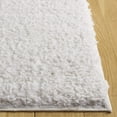 thumbnail image 3 of SAFAVIEH Rumi Barrett Striped Polyester Shag Runner Rug, Ivory/Light Beige, 2'2" x 8', 3 of 7